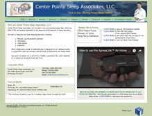 Tablet Screenshot of centerpointesleep.com